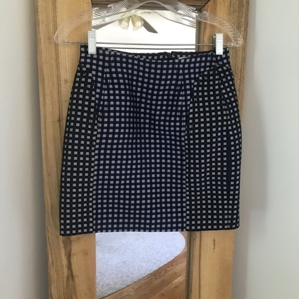 O’2nd Checkered Square Black Blue Mini Skirt 4